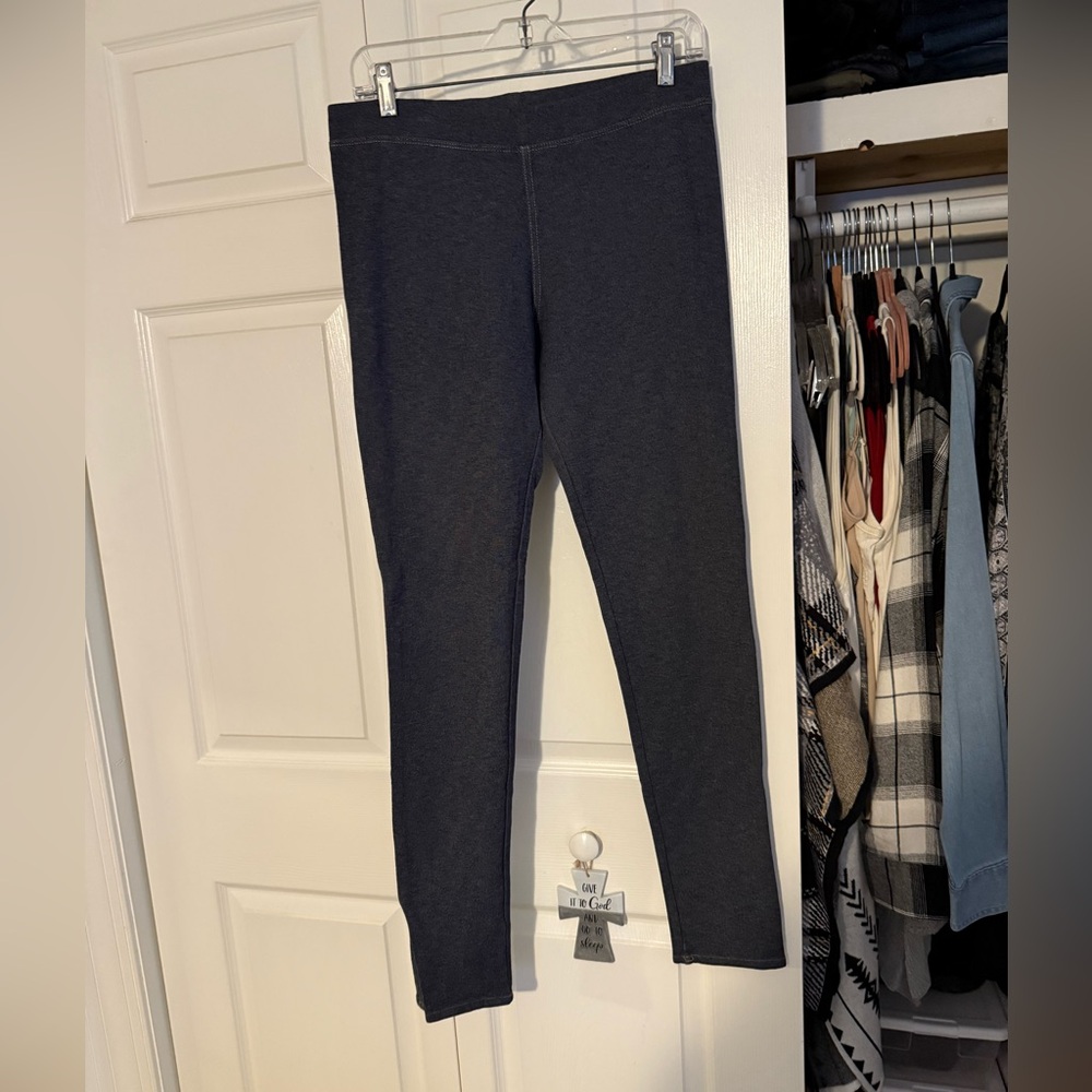 Hard Tail Forever Denim Look Stretch Leggings Large